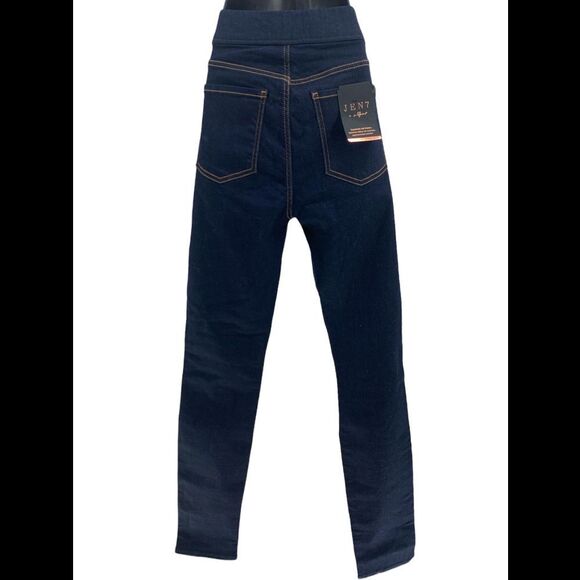 Jen7 by 7 for All Mankind Comfort Pull-On Skinny Jeans Dark Indigo - Regular - Picture 2 of 3